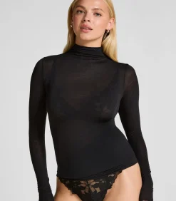 Hunkemöller super soft Turtleneck shirt with Cashmere black Online