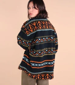 Oxbow Surchemise sherpa jacquard HOMEY black New