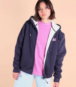 Oxbow Sweat capuche doublé sherpa SWIPS navyBlue Online
