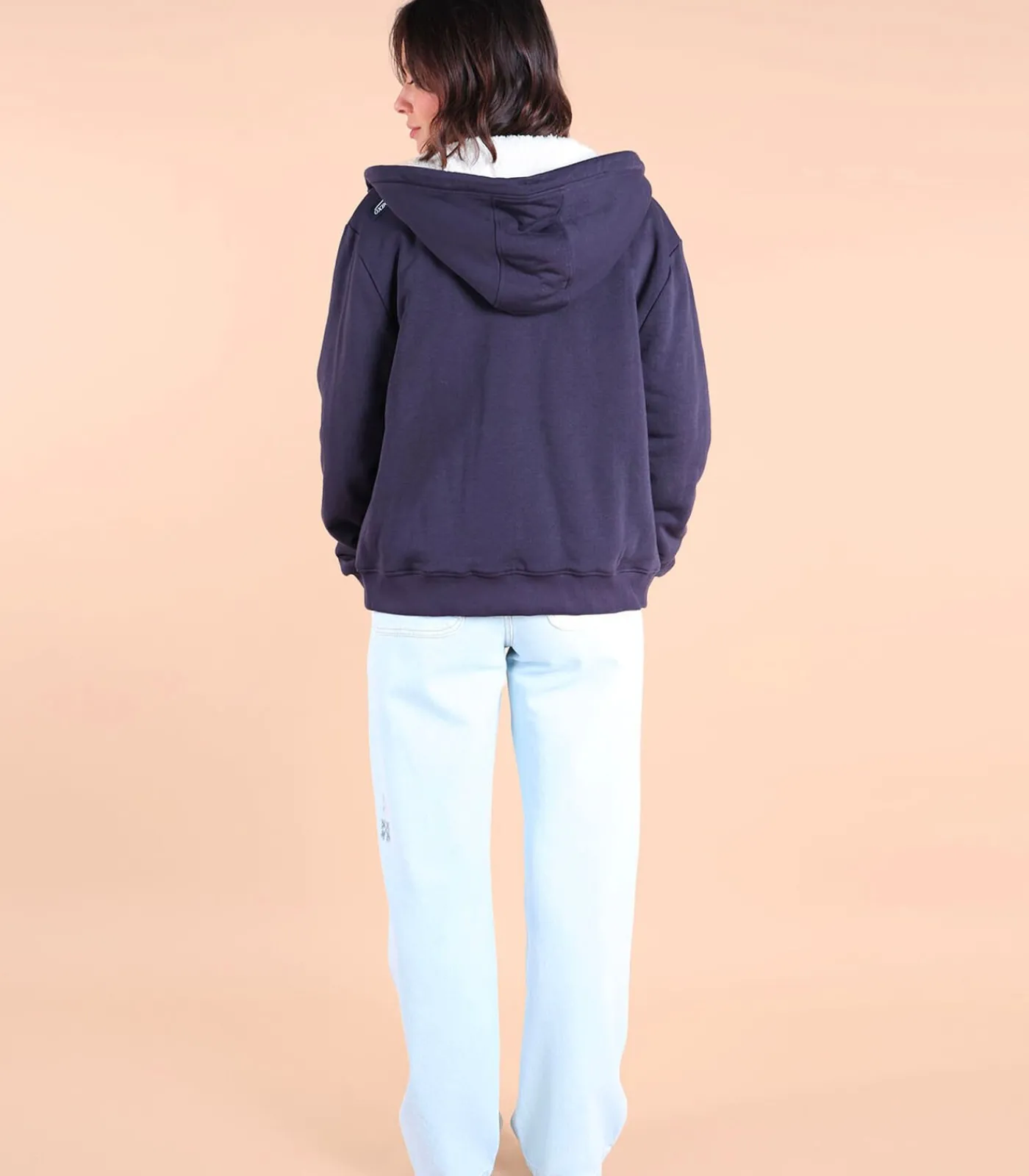Oxbow Sweat capuche doublé sherpa SWIPS navyBlue Online