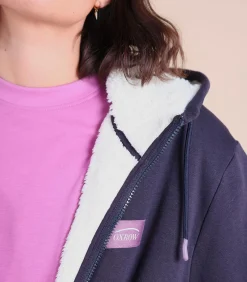 Oxbow Sweat capuche doublé sherpa SWIPS navyBlue Online