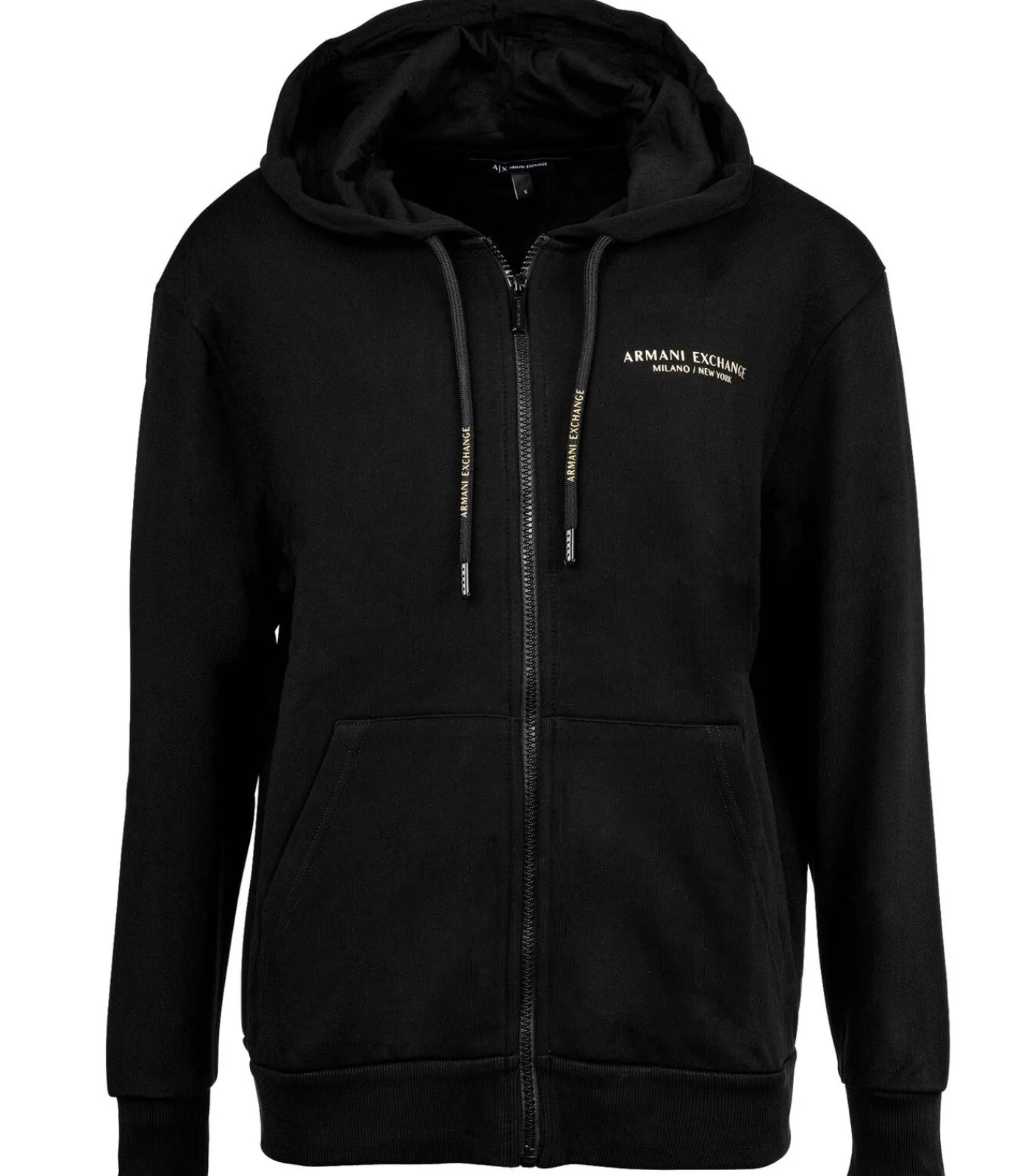 A|X Armani Exchange Sweat vest FELPA - Sweatshirt black/gold Online