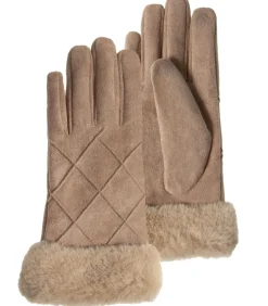 ISOTONER Tactiele dameshandschoenen in suedine beige Outlet