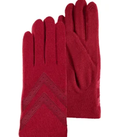 ISOTONER Tactiele handschoenen van wol voor dames Rood red Sale