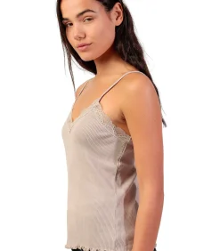 ADMAS Tanktop Rib brown Outlet
