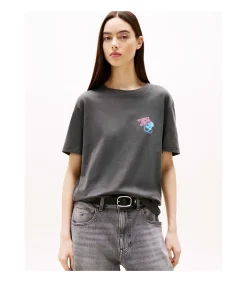 Tommy Jeans Tjw Rlx Neon Ss Tee black Clearance