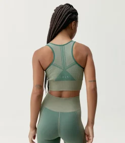 Born Living Yoga Top Buddha darkGreen Clearance