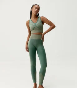 Born Living Yoga Top Buddha darkGreen Clearance