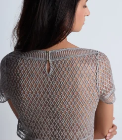 Aubade Top met korte mouwen Stardust Dream silver