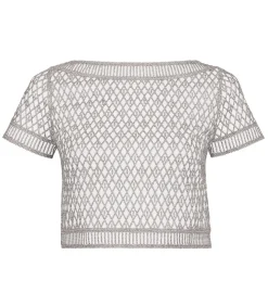 Aubade Top met korte mouwen Stardust Dream silver