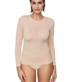 SELMARK Top met lange mouwen ESSENTIALS beige Outlet
