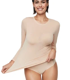 SELMARK Top met lange mouwen ESSENTIALS beige Outlet