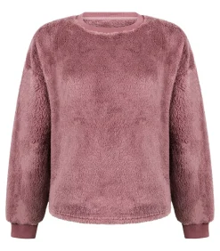 Hunkemöller Top met lange mouwen Fluffy Fleece pink Best