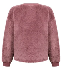 Hunkemöller Top met lange mouwen Fluffy Fleece pink Best