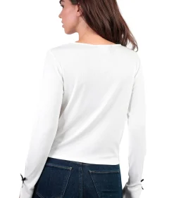 ADMAS Top met lange mouwen Lacitos white Outlet