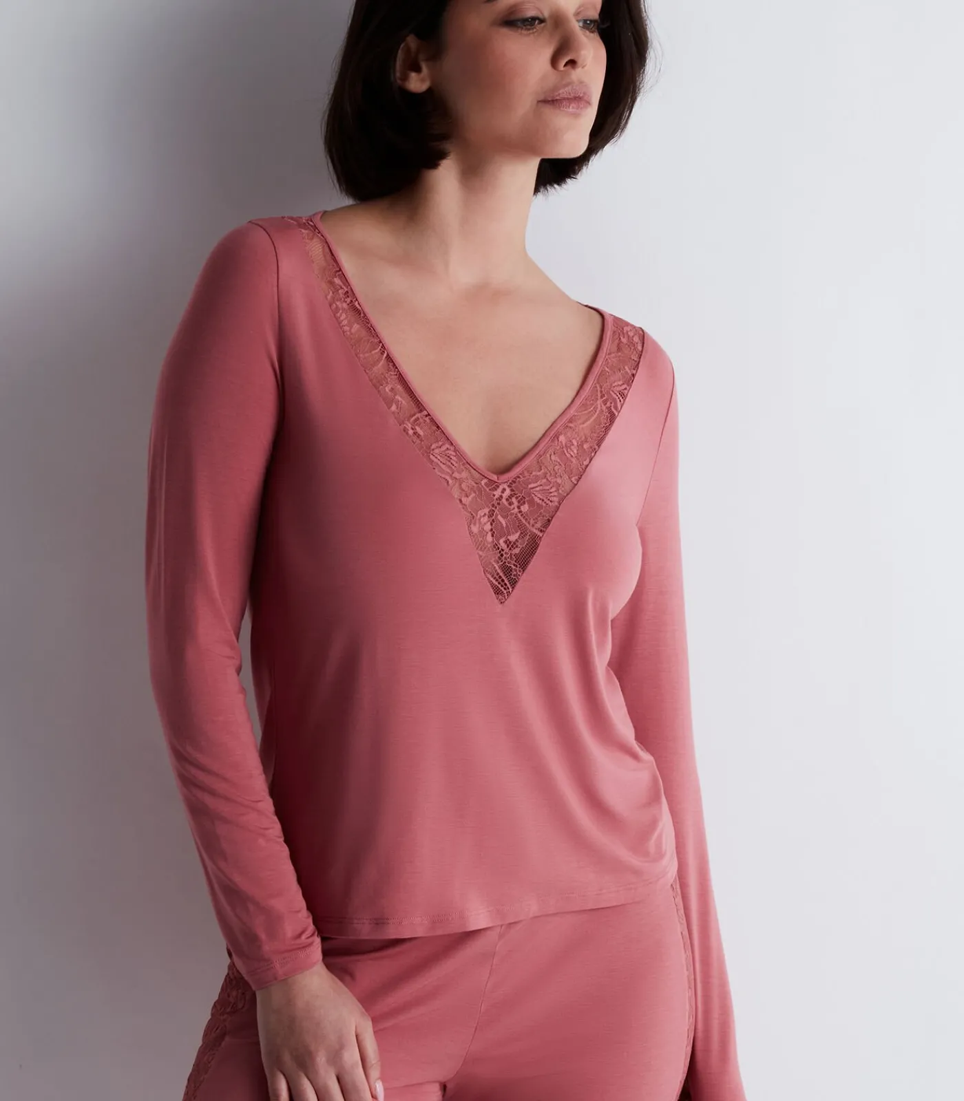 Aubade Top met lange mouwen Lazy Days pink Outlet