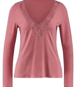 Aubade Top met lange mouwen Lazy Days pink Outlet