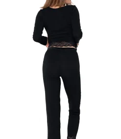 LUNA Top met lange mouwen Micro Touch black Hot