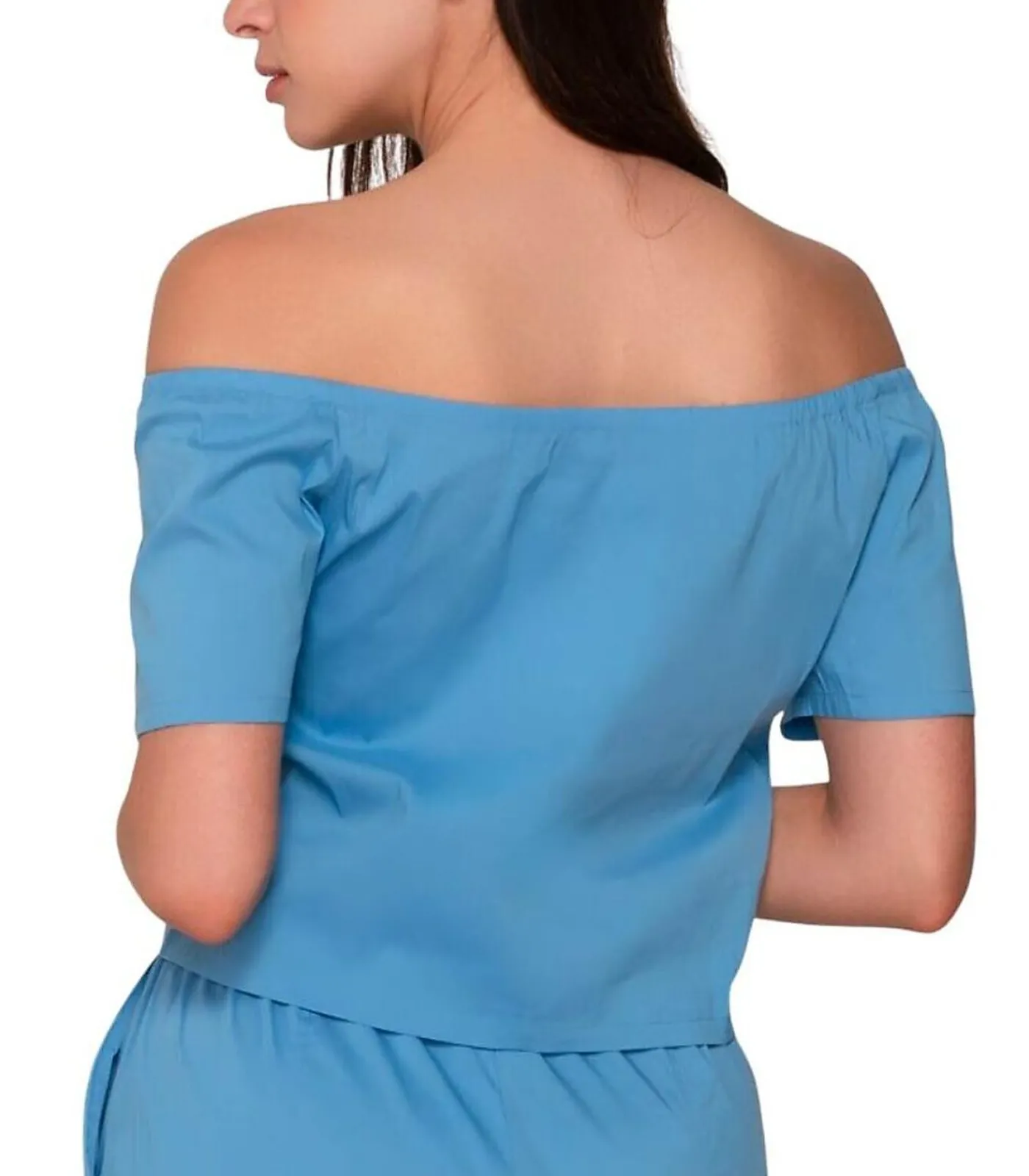 LUNA Top met slipe mouwen GRACE blue Outlet