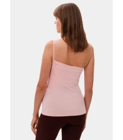 Les Lunes Top Met Spaghettibandjes “NOVAA Top One Shoulder Jersey” salmonPink Discount