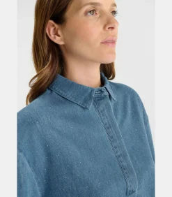 Le Temps des Cerises Top van jeans ALBERTA blue Sale