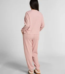 Hunkemöller Top van wafelstof Henley pink Clearance