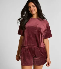 Hunkemöller Top Velours Pocket red Online