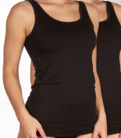 SCHIESSER topje 2 pack uncover tank tops black Clearance