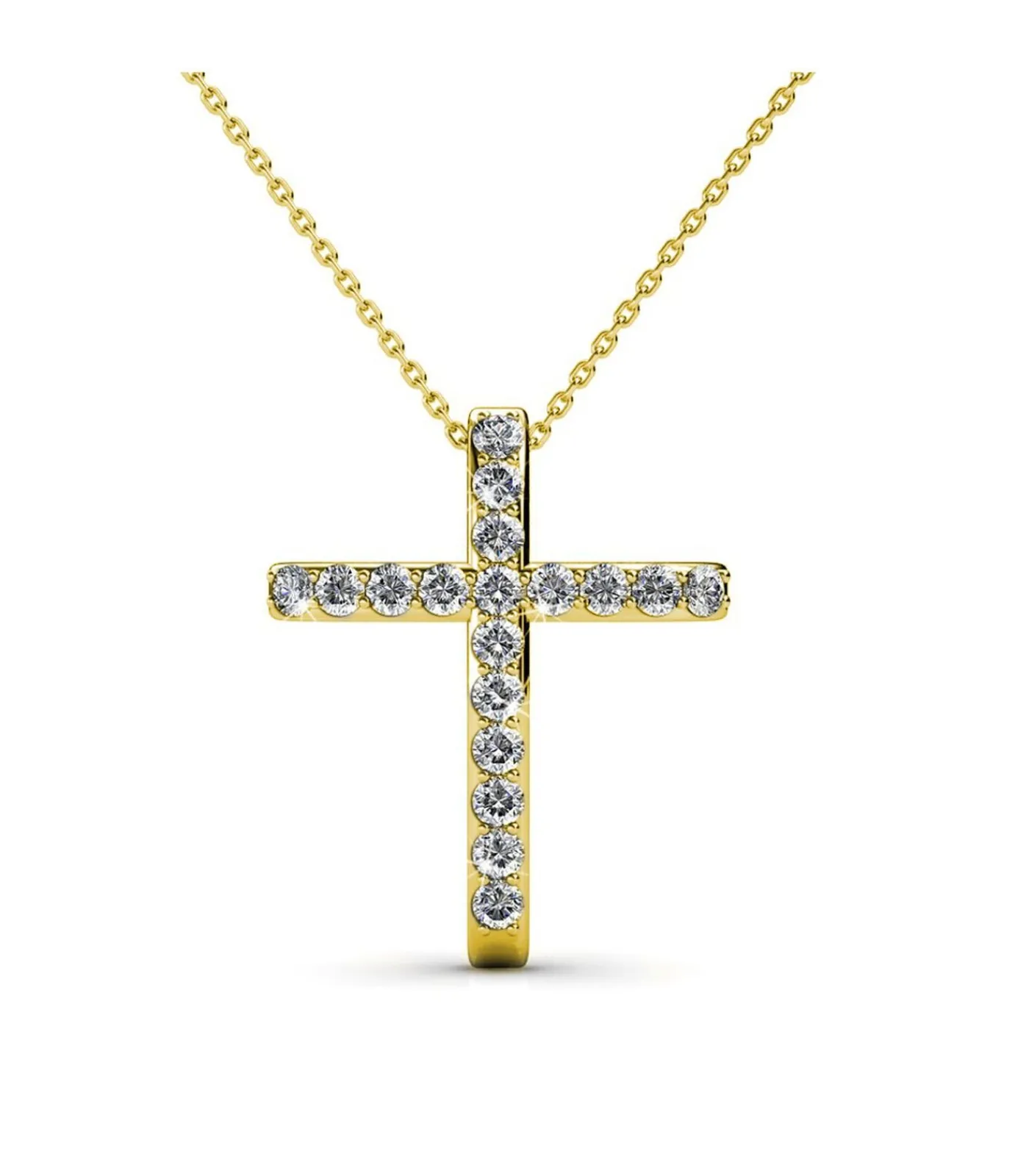 MYC-Paris Traverse ketting en hanger - Oostenrijks kristal gold/white Clearance
