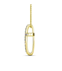 MYC-Paris Traverse ketting en hanger - Oostenrijks kristal gold/white Clearance