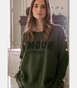 Le Temps des Cerises Trui GALLI green Online