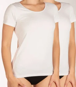 Bamboo basics T-shirt KATE Set van 2 white Best