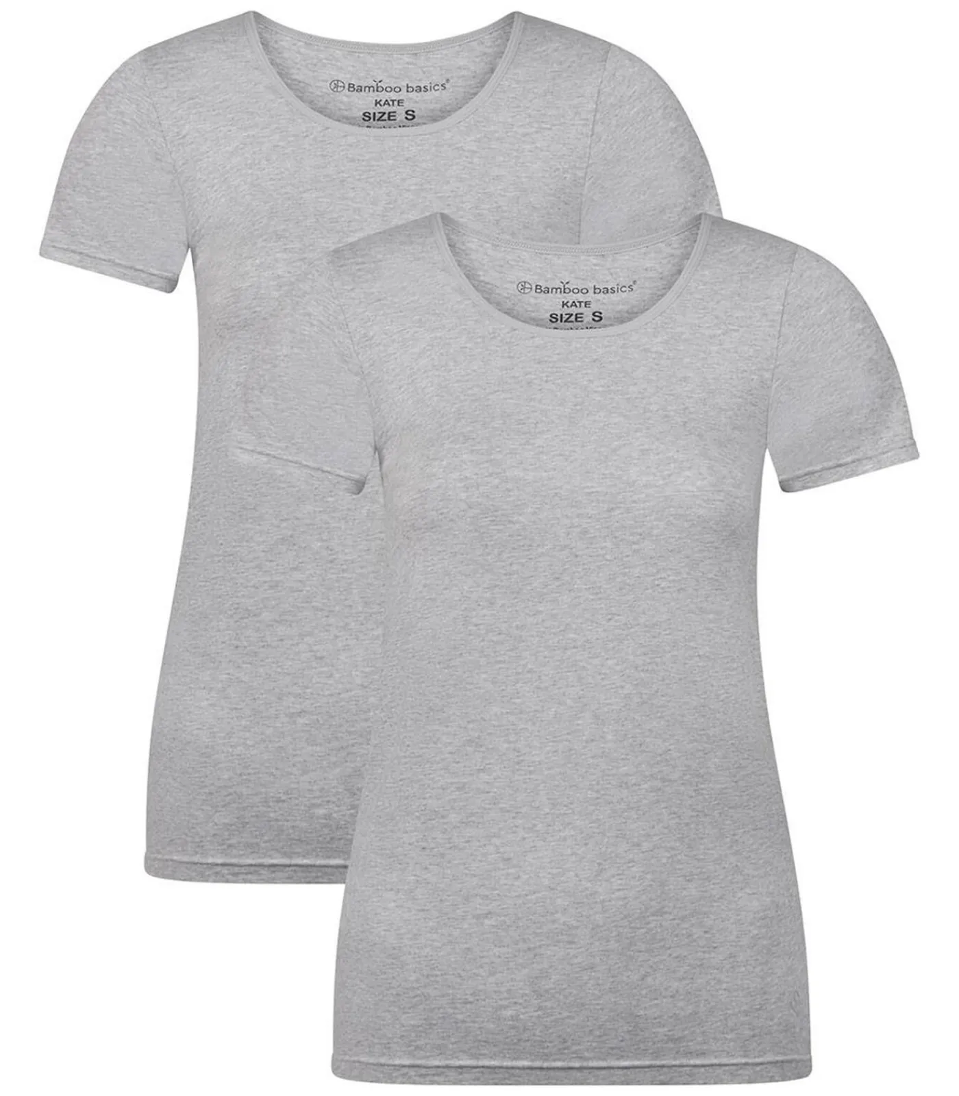 Bamboo basics T-shirt KATE Set van 2 gray