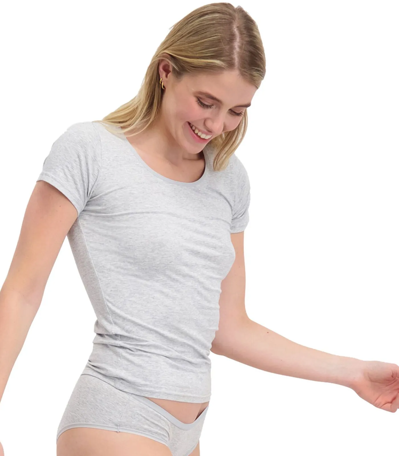 Bamboo basics T-shirt KATE Set van 2 gray