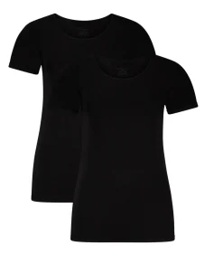Bamboo basics T-shirt KATE Set van 2 black Clearance