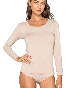 LUNA T-shirt met lange mouwen MICRO TOUCH COMFORT beige New