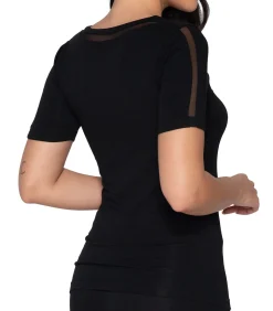LUNA T-shirt met slipe mouwen Cotton Touch black New