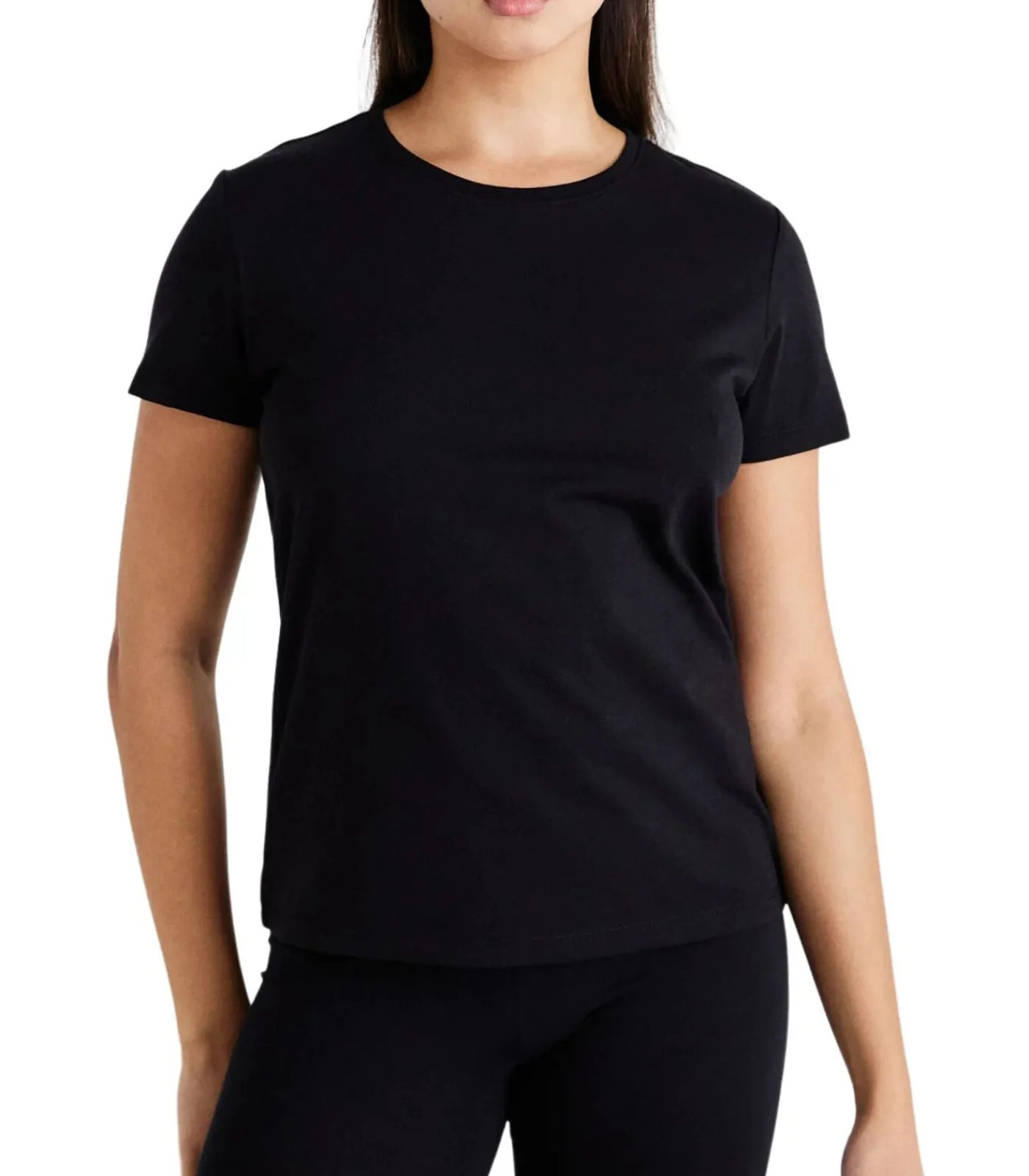 Pieces t-shirt ronde hals 2 pack pcamira tee / bright white black Outlet