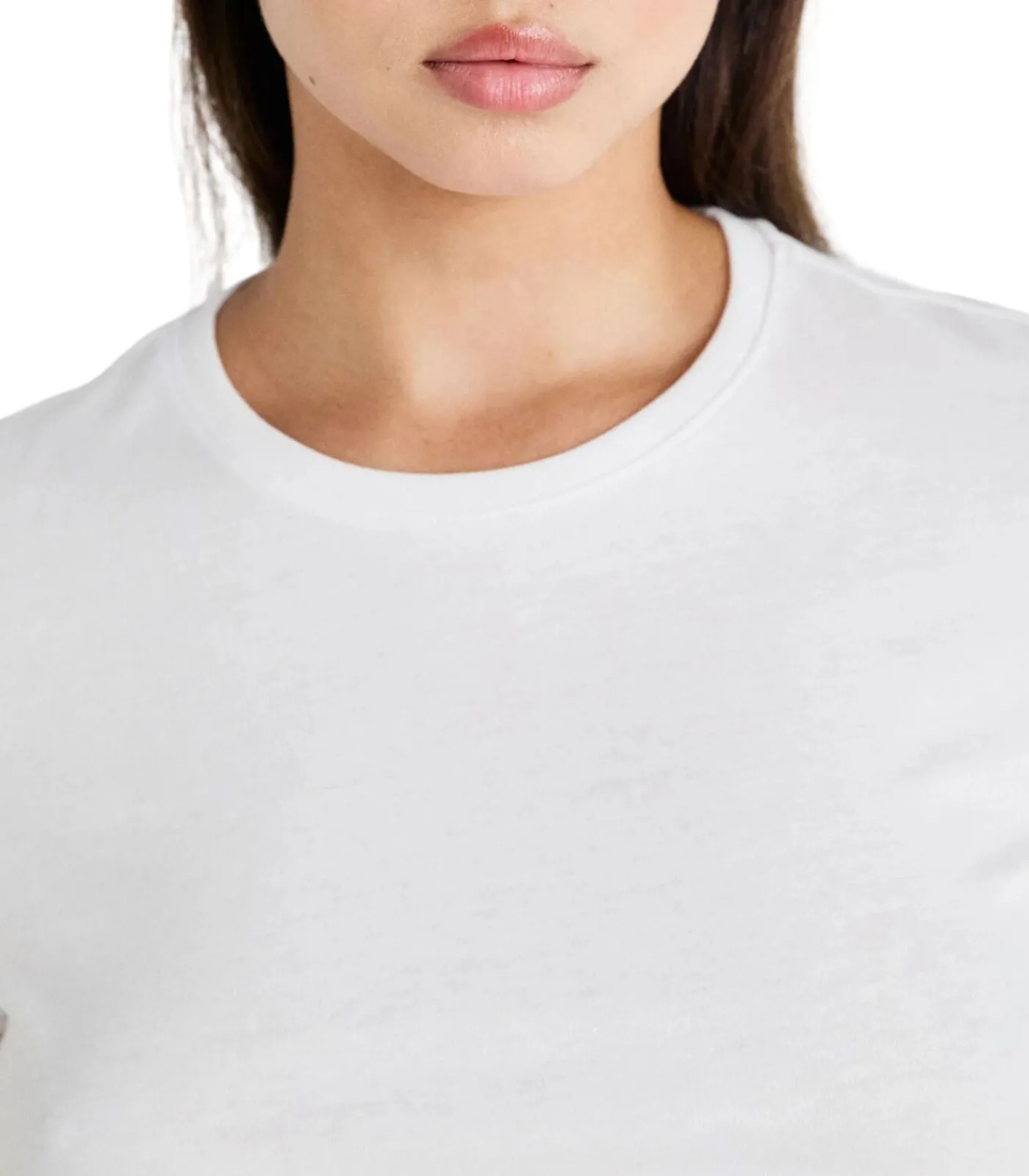 Pieces t-shirt ronde hals 2 pack pcamira tee / bright white black Outlet