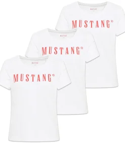 Mustang T-shirt Style Alma 3P Set van 3 white Hot