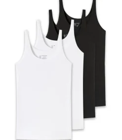 SCHIESSER T-shirt Verpakking van 4 black/white Sale