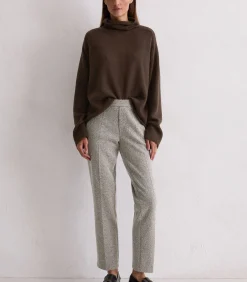 Marc O'Polo Tweed jersey broek slim beige Sale
