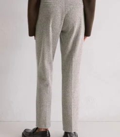 Marc O'Polo Tweed jersey broek slim beige Sale
