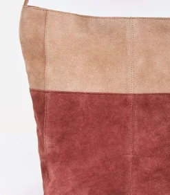 La Fiancée Twee-kleurige suède schoudertas CLOVER beige Discount
