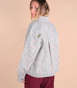 Oxbow Twill overhemd van AOP GENTIANA green Best