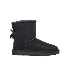 UGG Mini Bailey Bow II suède laarzen zwart dames black Sale