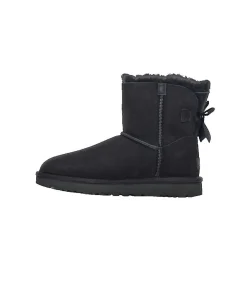 UGG Mini Bailey Bow II suède laarzen zwart dames black Sale