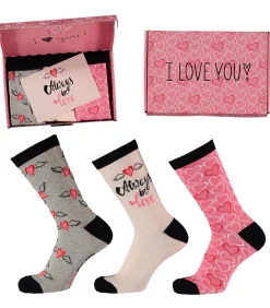Apollo Valentijn Cadeau Sokken Giftbox Always In Love Dames pink Hot