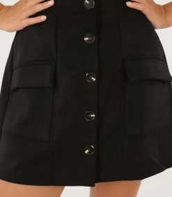 Deeluxe VALENTINA - Suède rok black Clearance