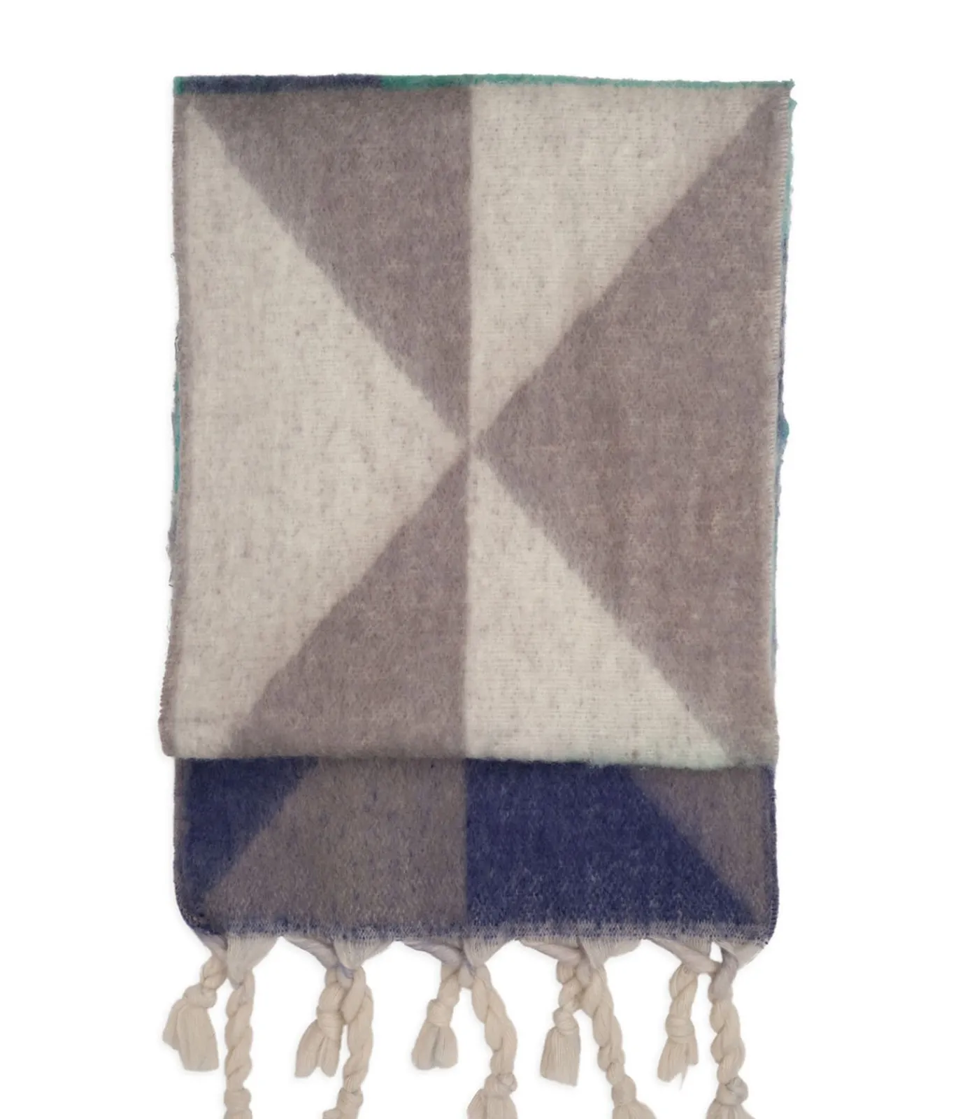 J&JOY Veelkleurige driehoeksjaal met franje multicolor Discount
